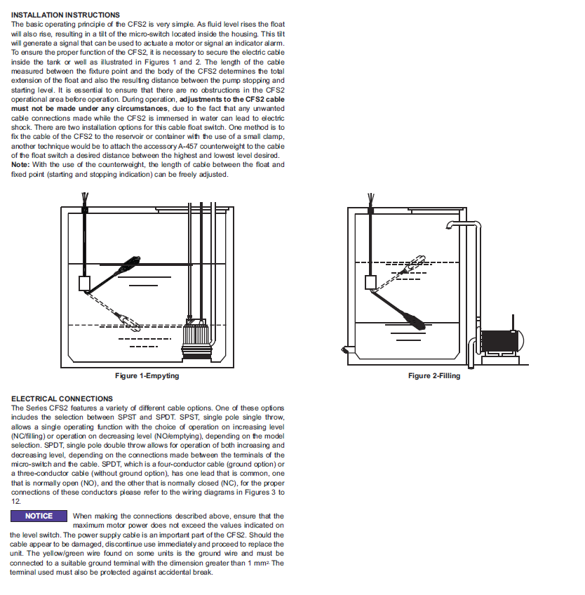 FLOAT SWITCH - 20' CORD AND SHUT-OFF SWITCH - Reverse Osmosis Superstore